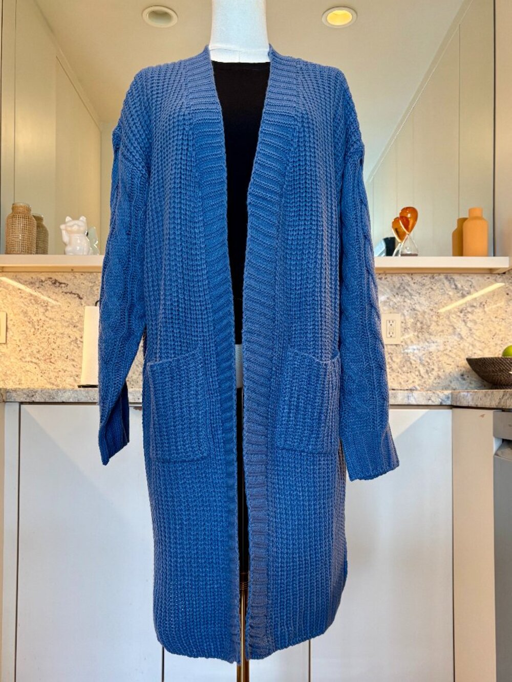 Muse By Magnolia Blue Chunky Duster Cardigan
